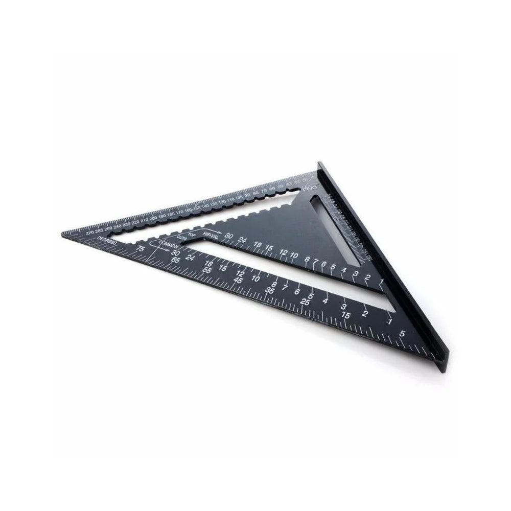 7/12 inch Metric Aluminium Alloy Square Protractor Triangle Ruler Measuring Tool