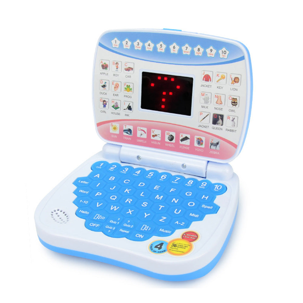 Pretend Laptop Toy with Music for Bilingual Learning Above 4 Years