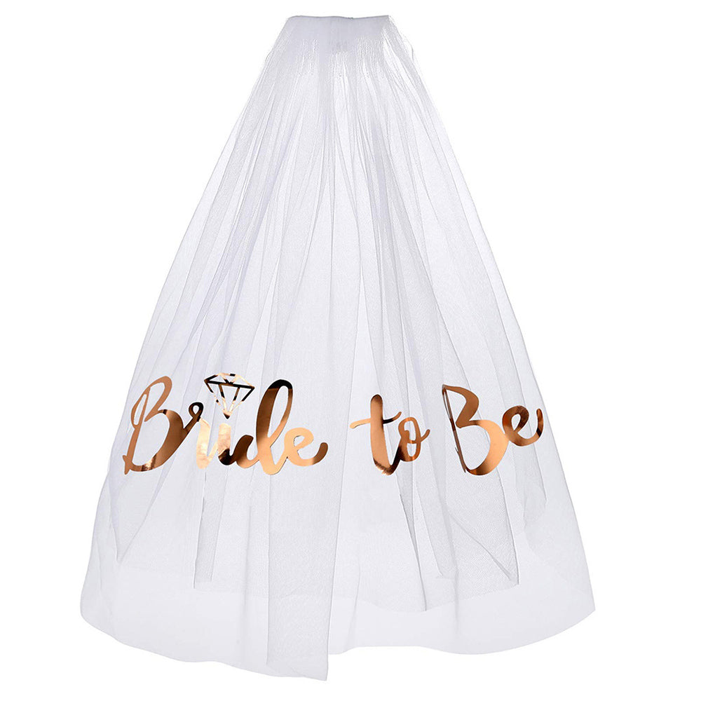 3pcs Bride to Be Sash Headband Tiara Veil Tattoo Bachelorette Bridal Shower Decoration Accessories