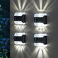 4 Pcs Solar Wall Lamp Outdoor Garden Wall LED Light Up and Down for Backyard