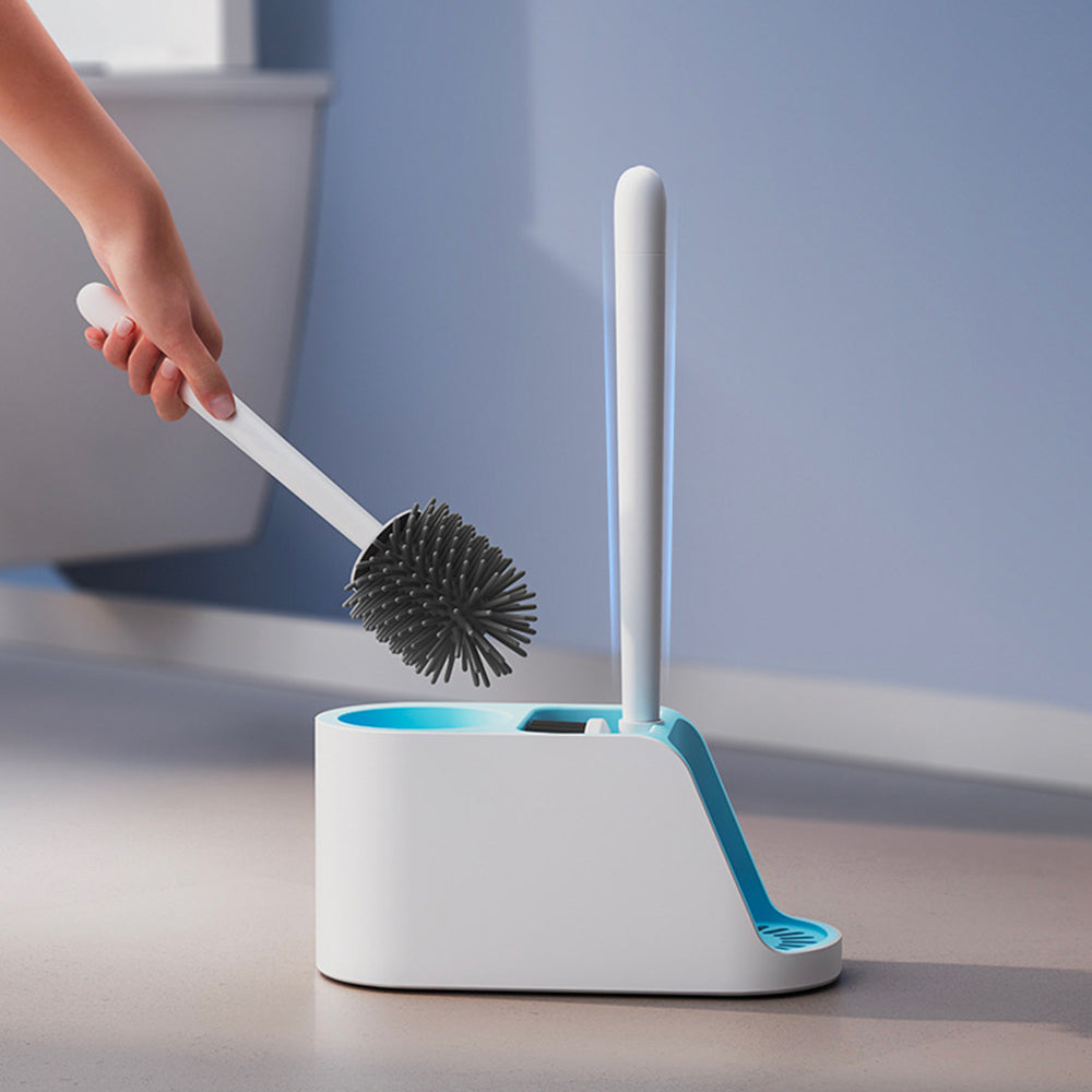 Soft TPR Toilet Brush Set for Bathroom Cleaning
