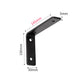 4 Pack 5mm Thick Black L Shelf Bracket Floating Shelf Supports with Screws