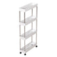 Slim Rolling Storage Cart Bathroom Shelves Organizer for Kitchen Laundry