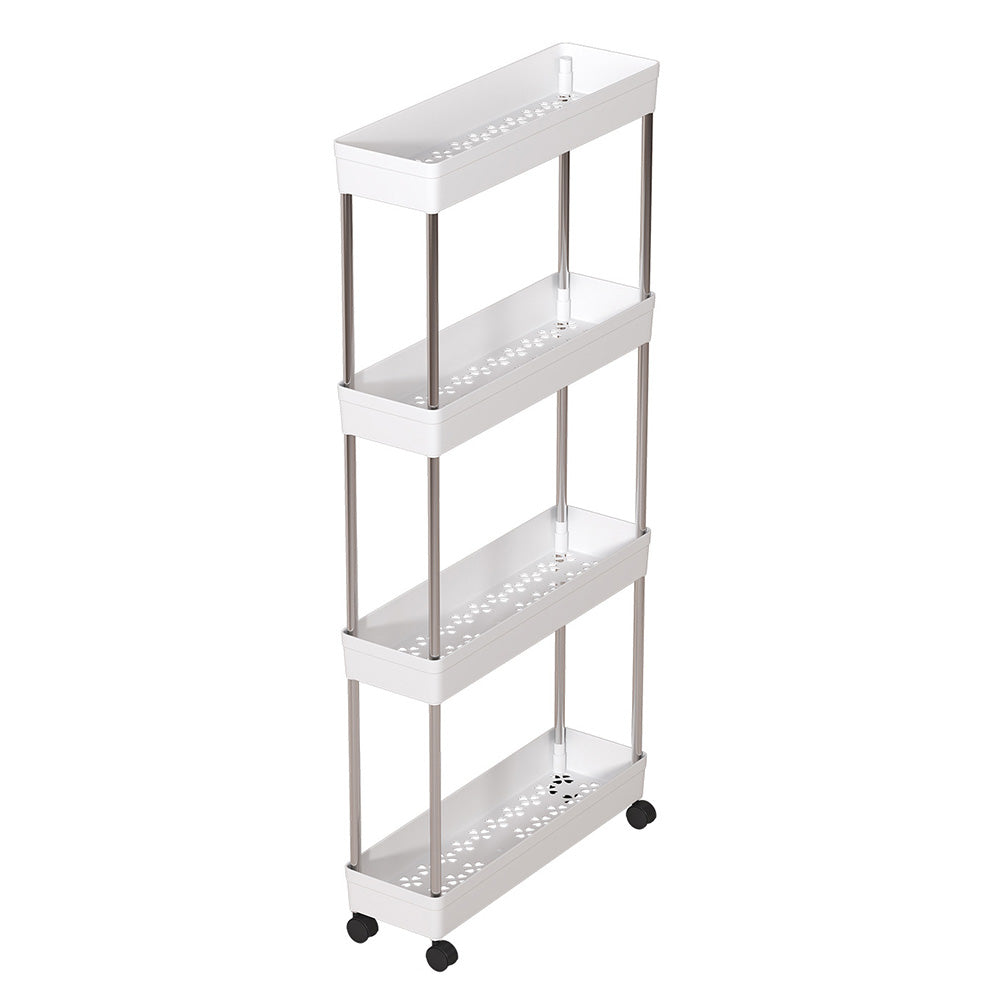 Slim Rolling Storage Cart Bathroom Shelves Organizer for Kitchen Laundry