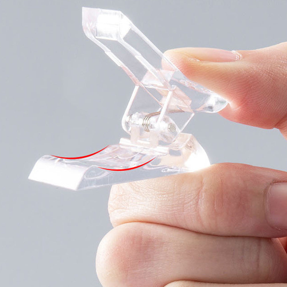 10 Piece Clear Durable Nail Tips Clips for Home and Salons