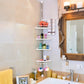 4 Tier Telescopic Bathroom Wall Corner Shelf Rack Shower Caddy Storage Organizer