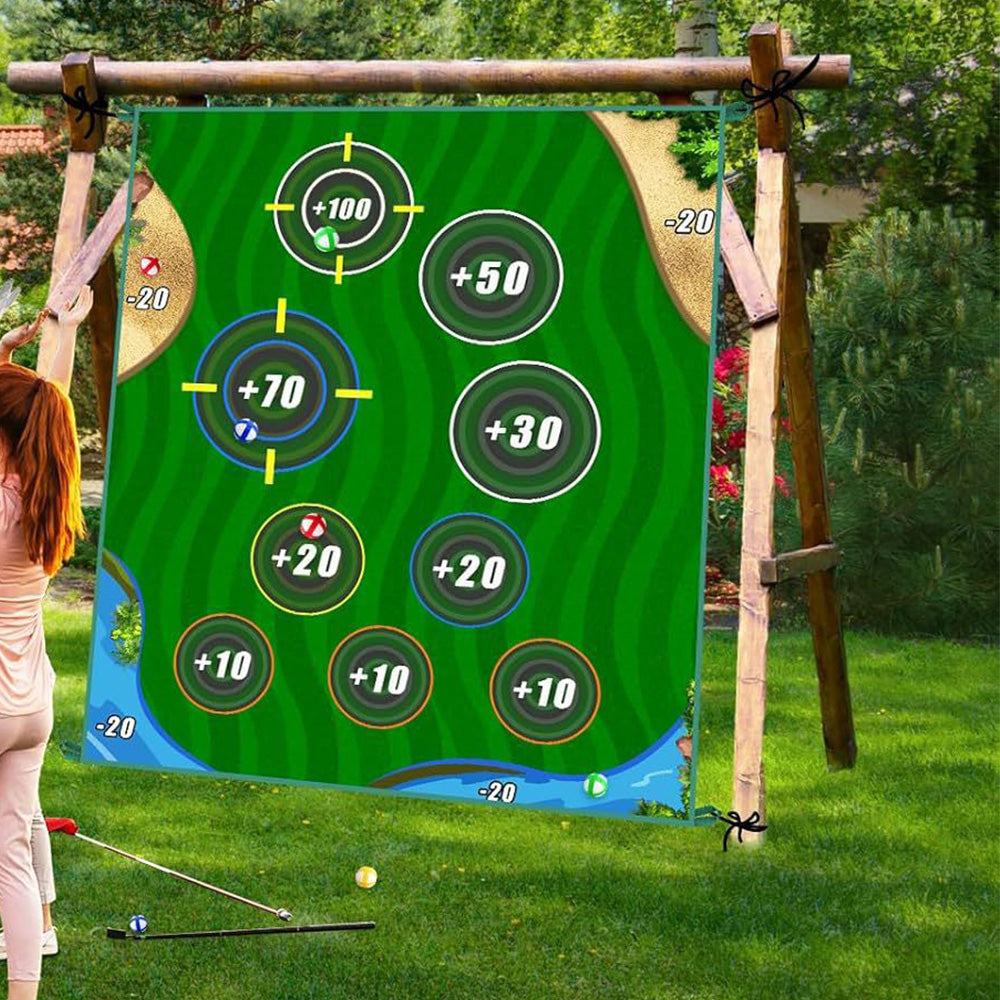 Double-Sided Golf Chipping Practice Mat for Indoor and Outdoor Use