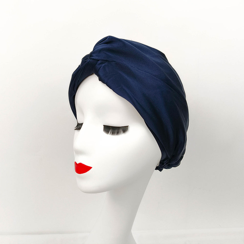 100% Silk Bonnet Sleep Cap for Women Hair Care Adjustable Knotted Turban Hat