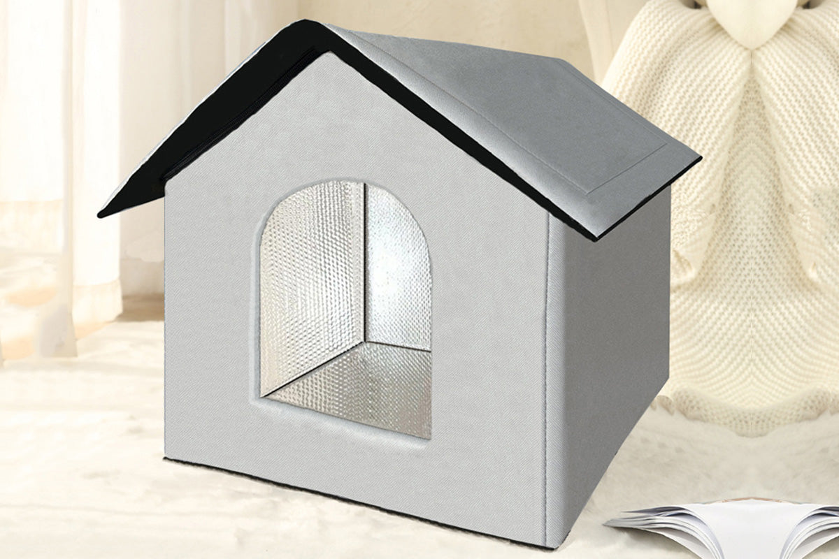 All Season Outdoor Cat House Self-Warming Shelter for Cats & Small Pets