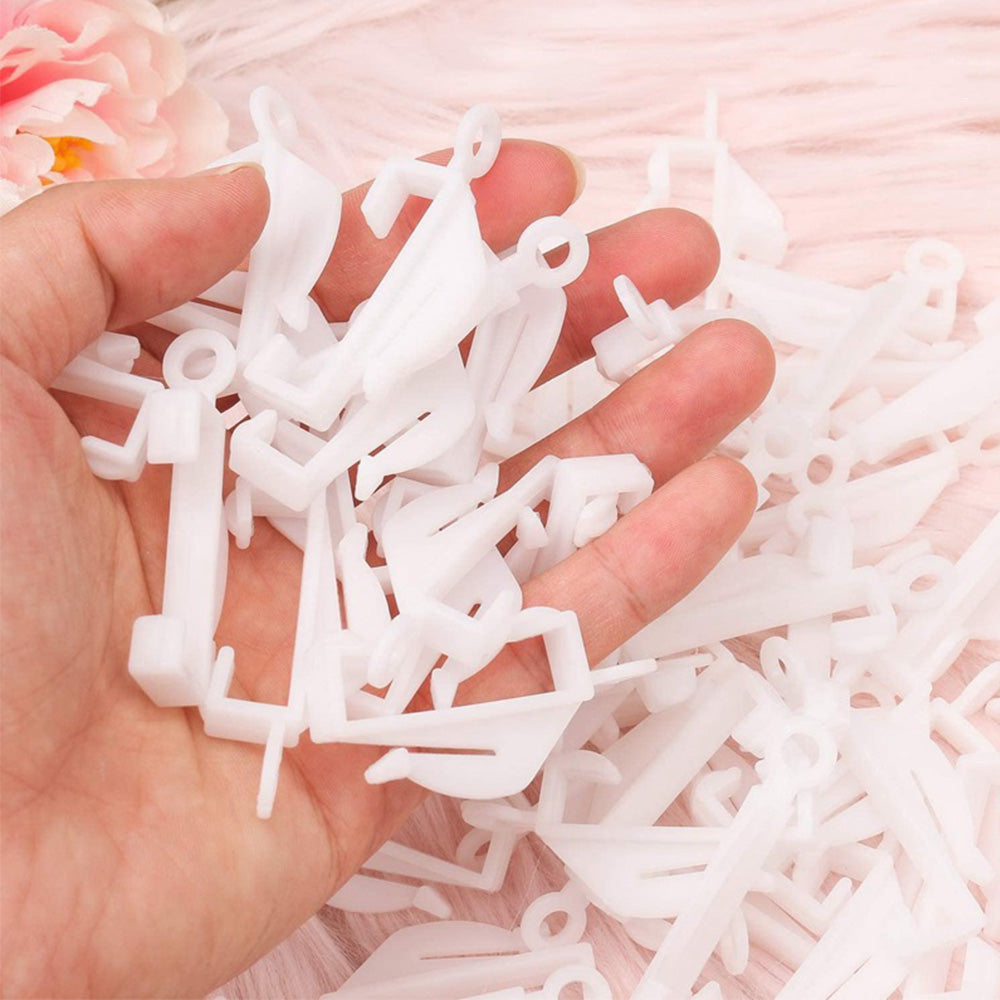 24 Pack PVC Curtain Track Rollers Side Glide Pulleys for Curtain Tracks