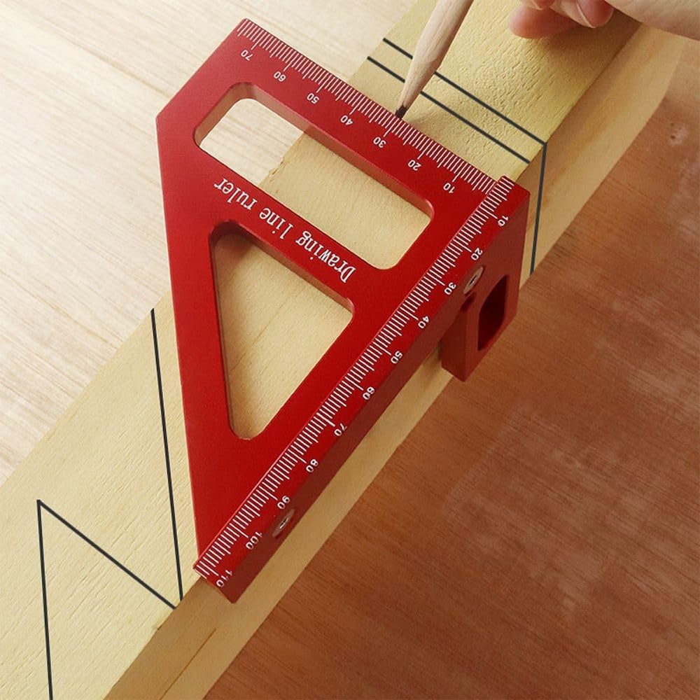 45/90 Degree Multi-Angle Measuring Drawing Line Aluminum Alloy Ruler