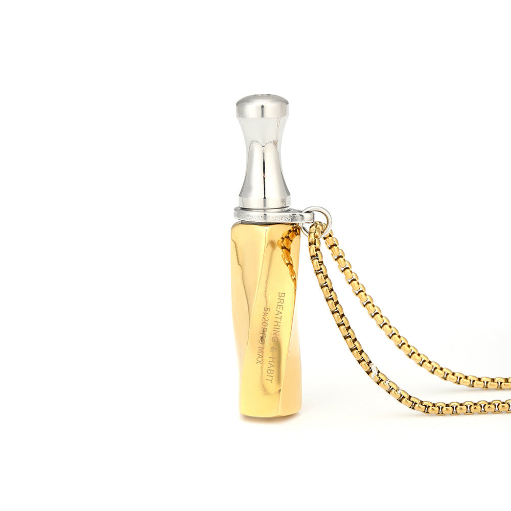 Breathlace Necklace Stainless Steel Breathing Pendant Necklace