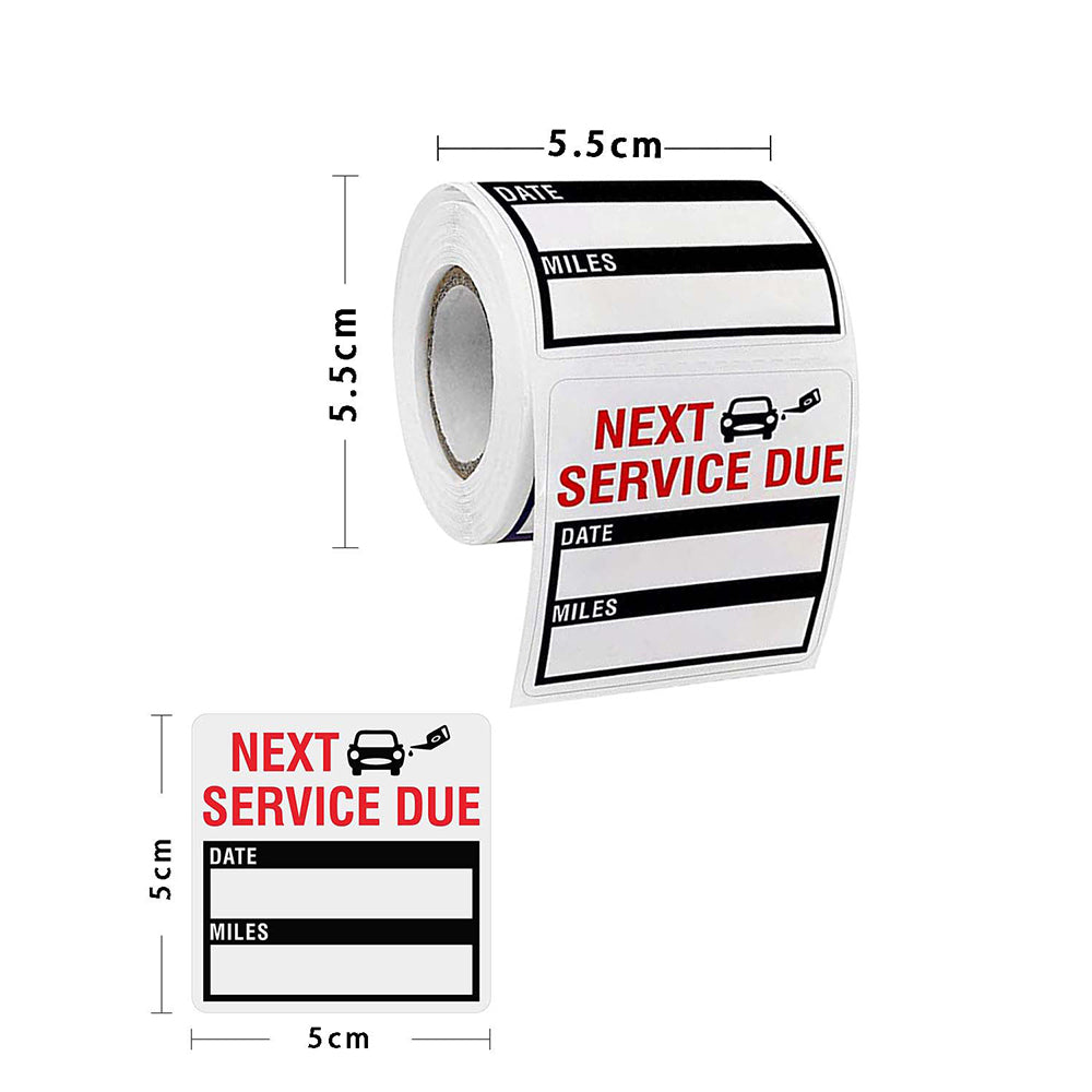 300 PCS Self Adhesive Vehicle Maintenance Reminder Labels for Car