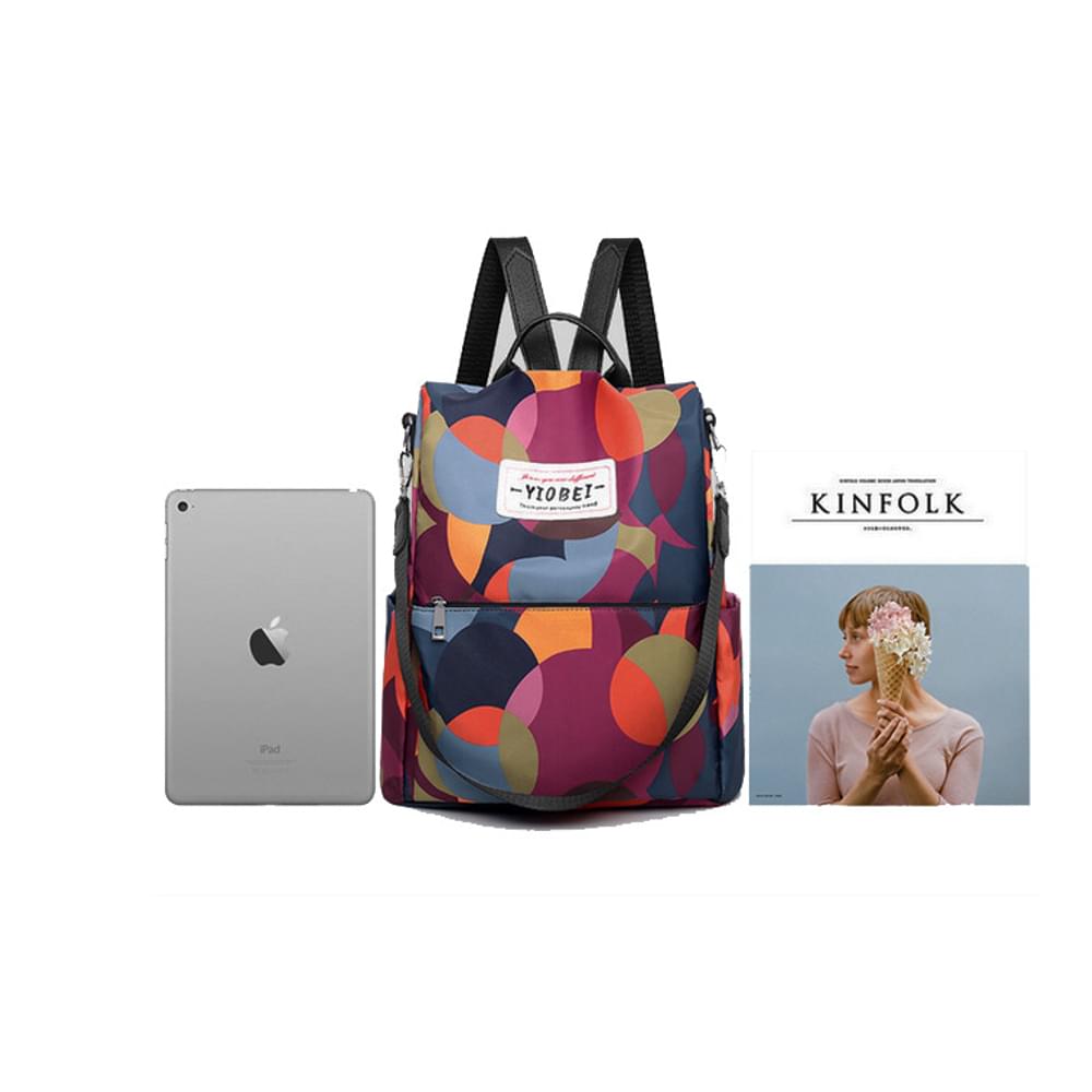 Anti-theft Backpack New Multifunctional Printed Oxford Travel Bag