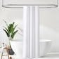 Waffle Weave Water Resistant Shower Curtain with 12 Rustproof Rings-White