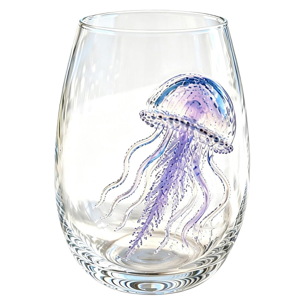 Handcrafted Marine Animal Glass Cup 350ml Unique Sea Creature Glass for Bar Home