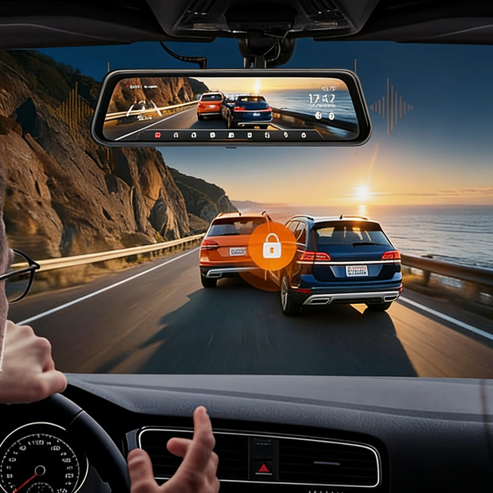 4K 10 Inch Dual Cam Car Rear Mirror View Camera Dash Camera for Car with ADAS
