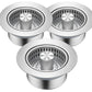 3-in-1 Kitchen Stainless Steel Sink Drain Strainer Pop Up Sink Stopper Drain Plug