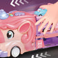 Unicorn Toy Truck Foldable Racetrack with Lights and Sound Birthday Gift for Girls