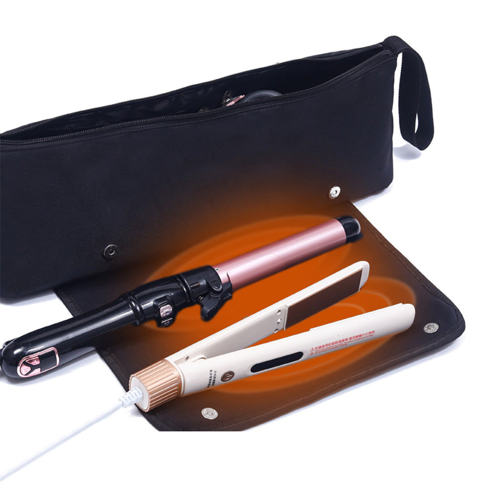 Hot Hair Tools Travel Bag with Removable Heat Resistant Mat for Curling Iron