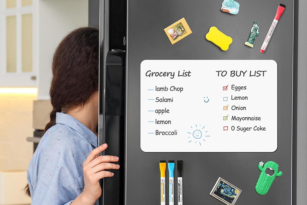 Dry Erase Board Sheet Set For Fridge Erasable Refrigerator White Board