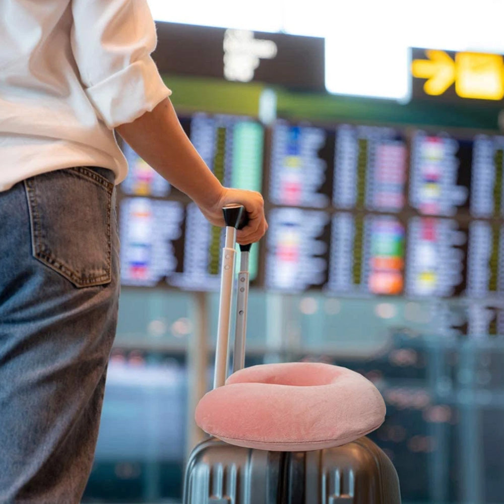 Travel Pillow Memory Foam U Shaped Neck Pillow with Storage Case for Airplane Chair