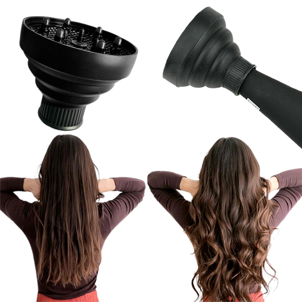 Foldable Silicone Hair Dryer Diffuser for Universal 4 to 5cm Nozzles
