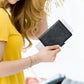 Passport Holder RFID Blocking Leather Cover Wallet With Closure For Travel Essentials