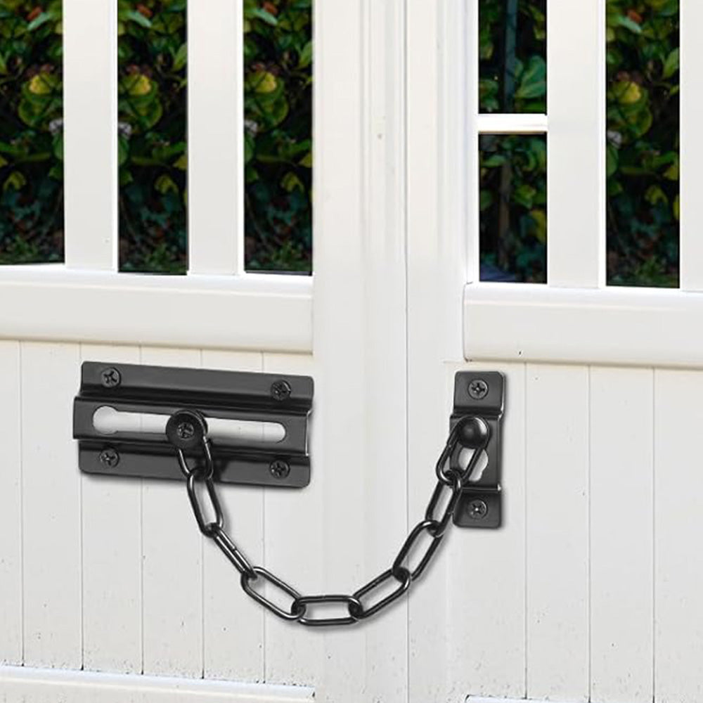 2 Pack Door Security Chain Lock Strong Door Chain Lock with 12 Screws for Wood Door