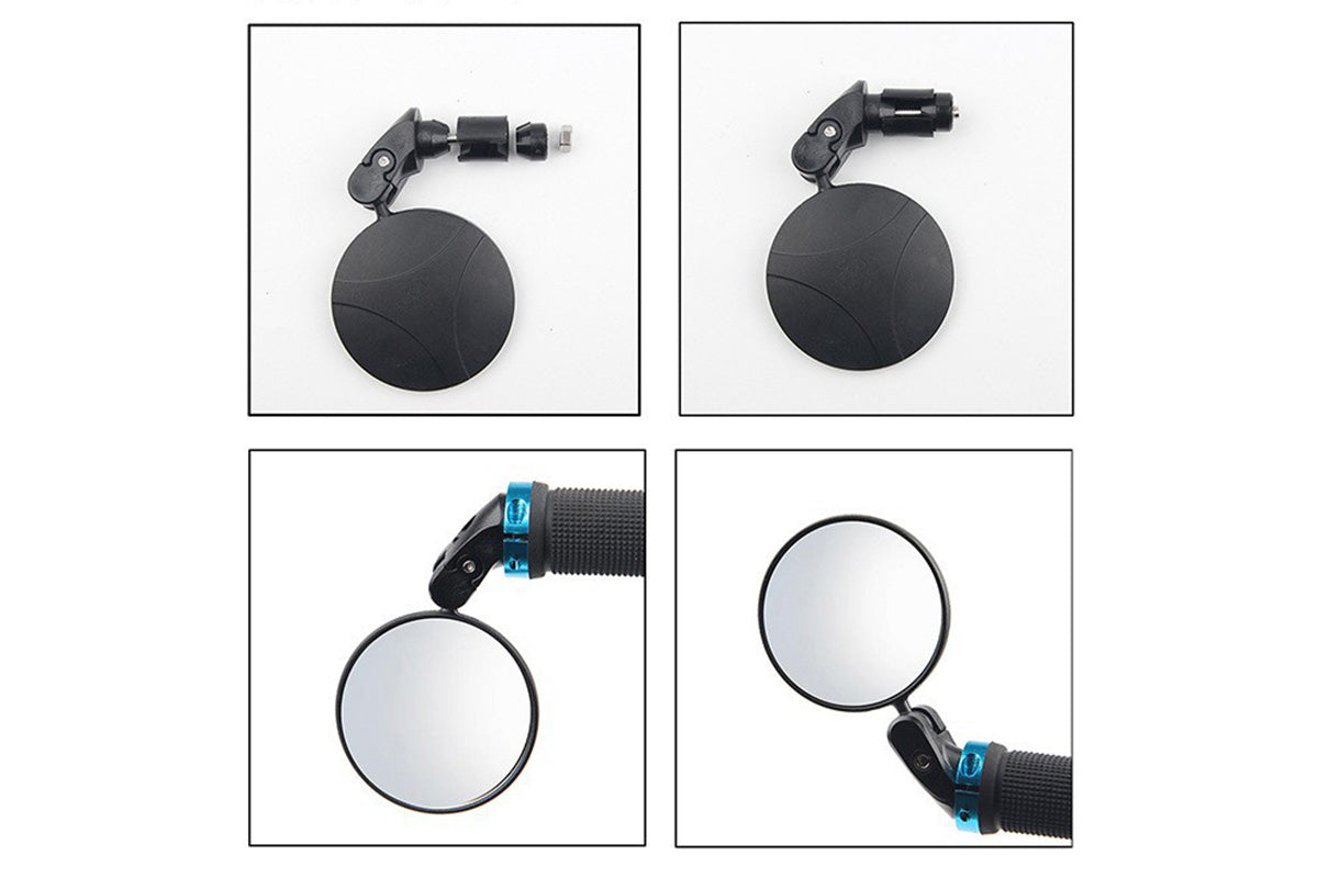 Handlebar Bike Mirrors Adjustable Bicycle Rearview Mirror for Mountain Road Bikes