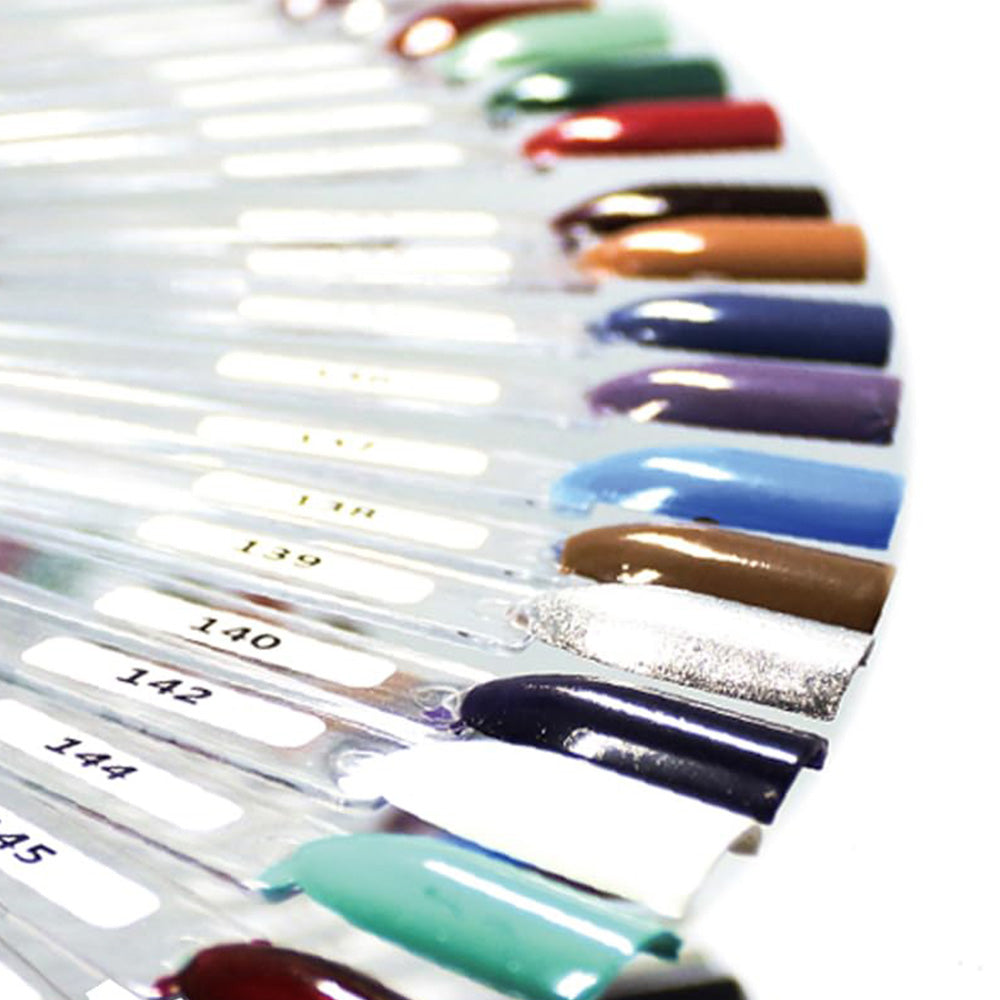 100 PCS Clear Nail Swatch Sticks with Ring Nail Art Swatch Set for Polish Display