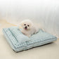 Plaid Pattern Removable Rectangular Pet Bed Sofa With Pillow