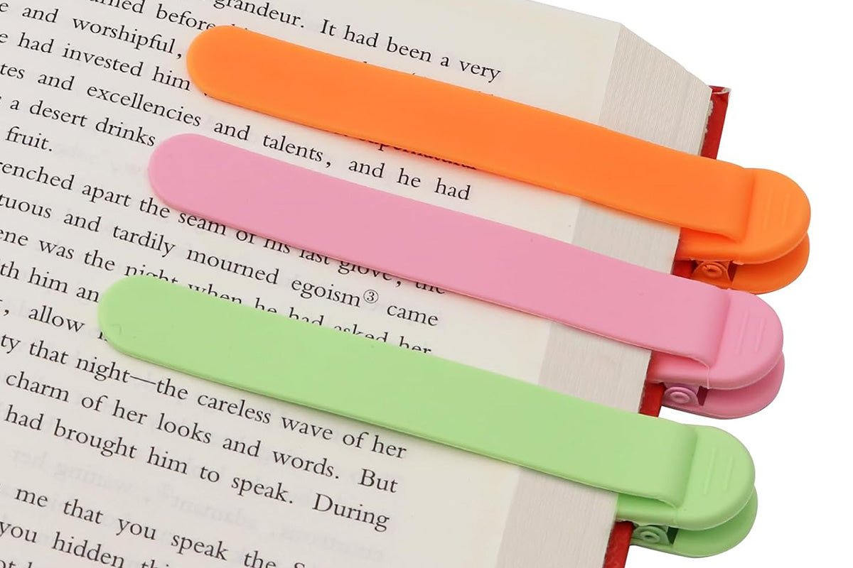 3Pcs Automatic Bookmark Silicone Book Marks for Reading Women