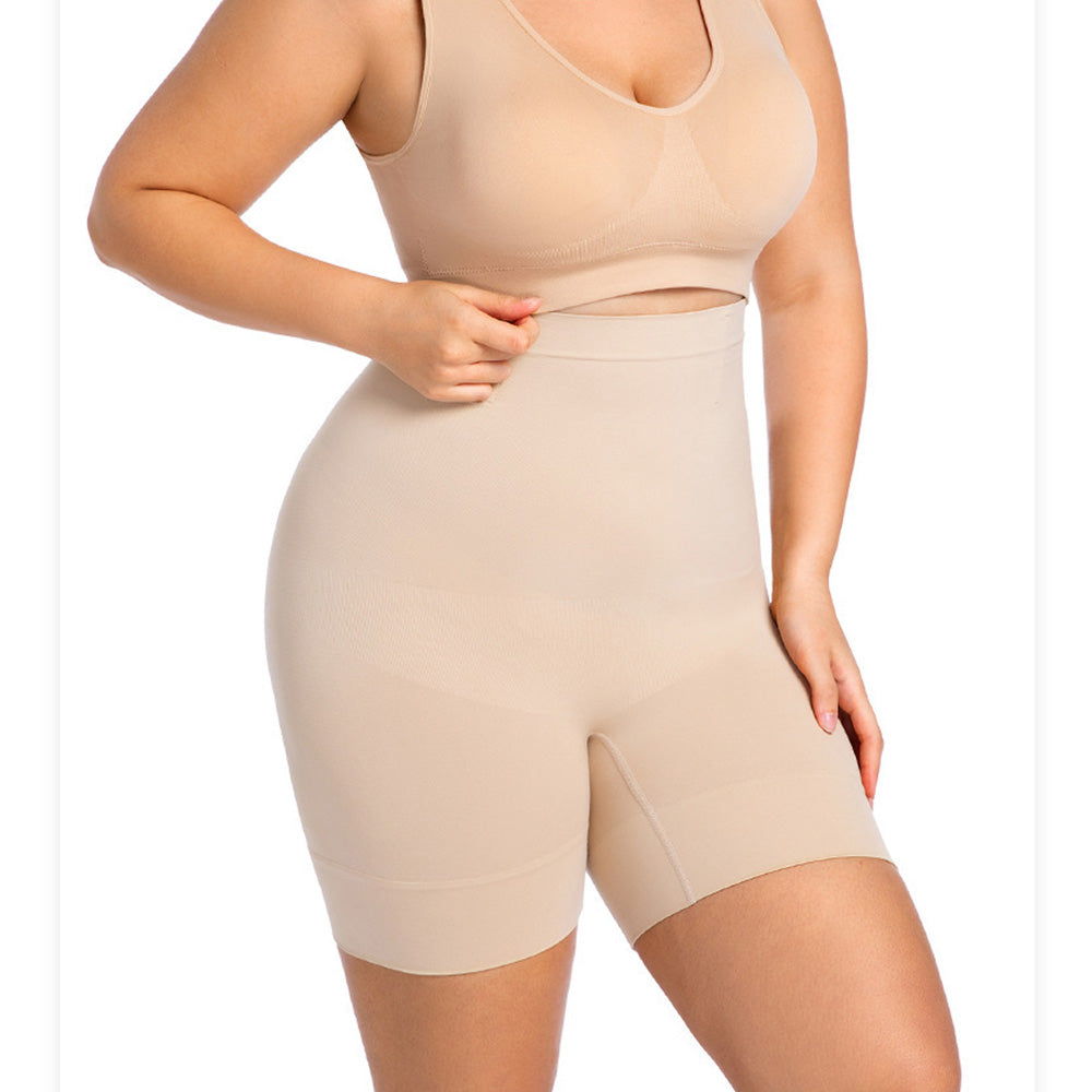 Seamless Shapewear Tummy Control Short High Waist Shapewear Short for Women-Beige