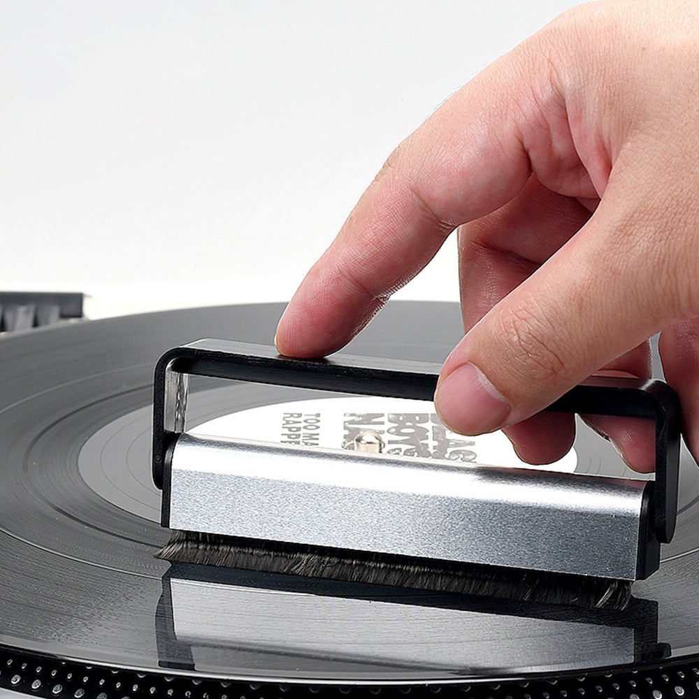Vinyl Record Brush Carbon Fiber Static Resistant Turntable Cleaner