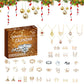 Christmas Jewelry Advent Calendar Set Earrings Rings Necklaces Keychains