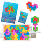 Wooden Tangram Puzzle Set STEM Educational Logic IQ Game Montessori Toy