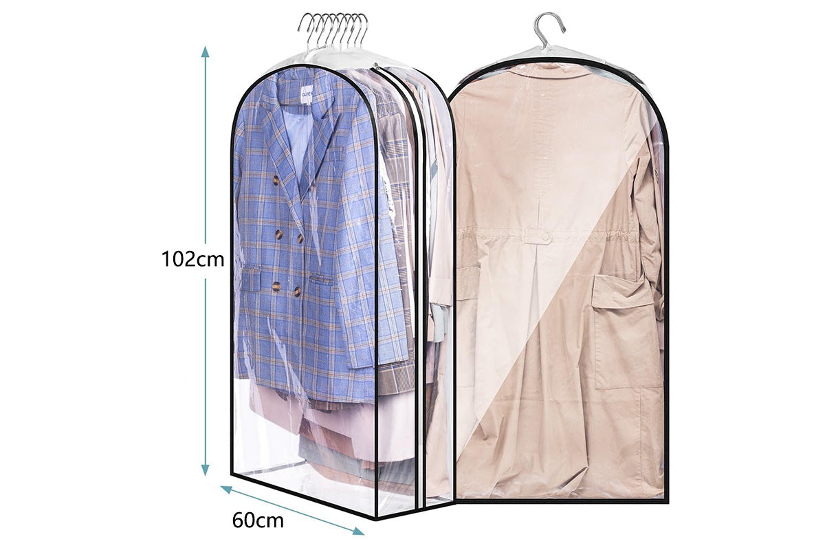All Clear Garment Bags Hanging Clothes Waterproof for Suit Shirts Coats Dresses