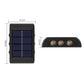 4Pcs Solar Wall Light for Outdoor Fence Waterproof Convex Lens Design