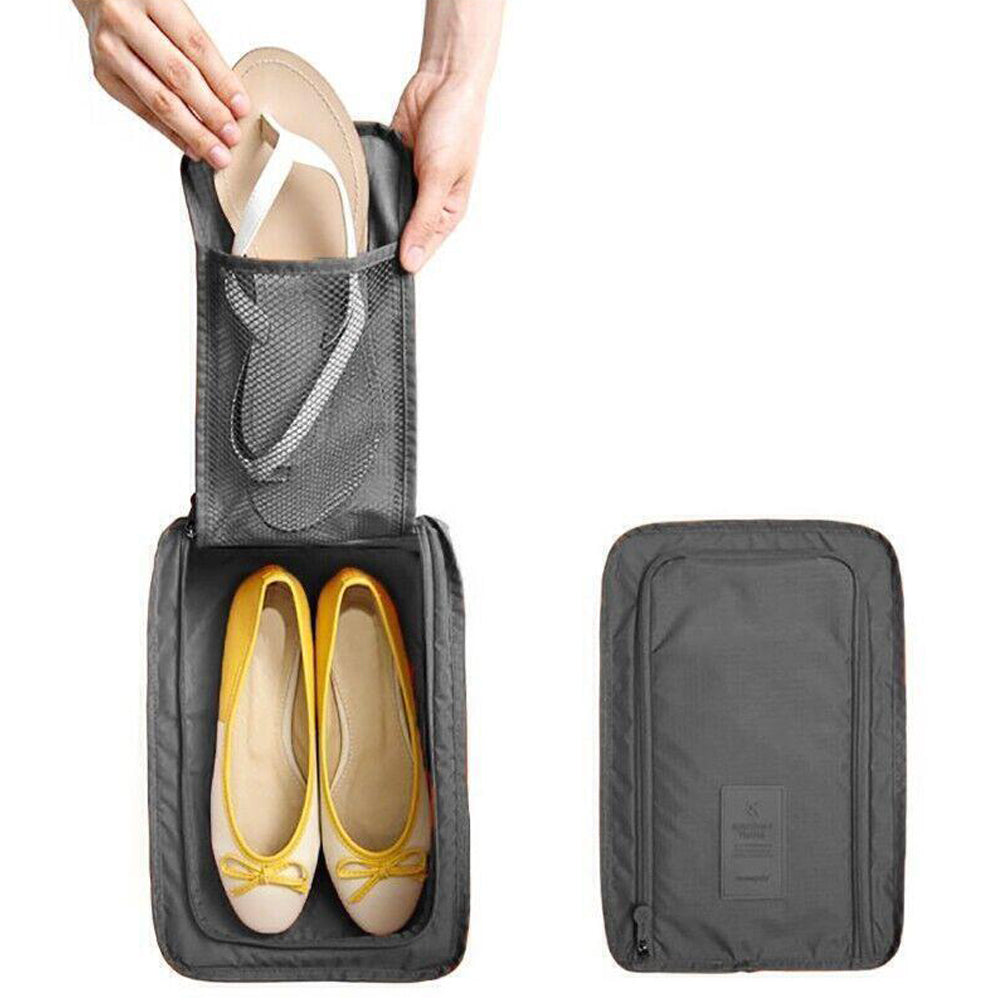 2Pcs Travel Handle Held Shoe Storage Bag