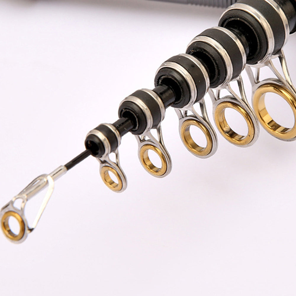 Carbon Fibre Telescopic Fishing Rod Portable Travel Spinning Pole Sea Freshwater