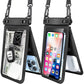 9.5 inch Double Space Water-Resistant Phone Pouch with Lanyard Underwater Seal Case Dry Bag
