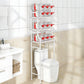3 Tier Shelf Over Toilet Storage Rack With Paper Holder And Hooks