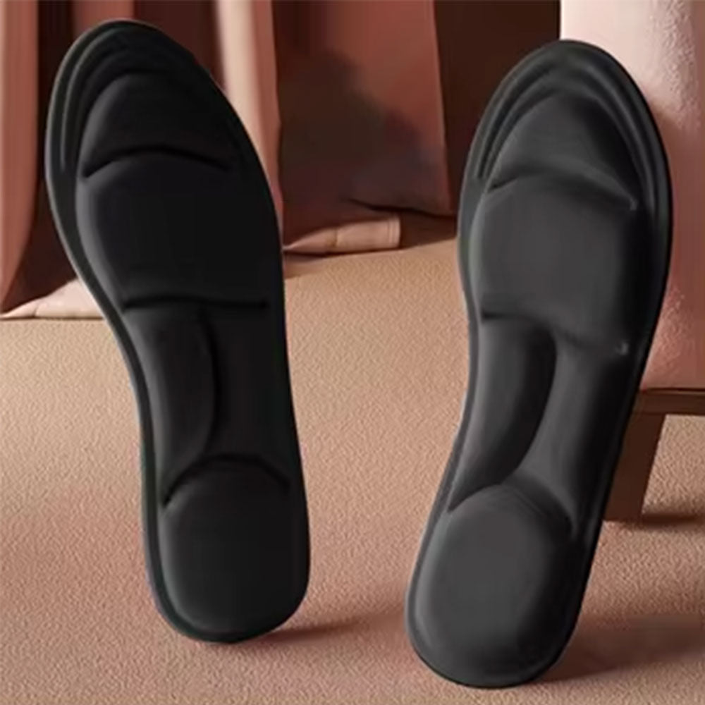 2 Pairs 5D Memory Foam Insoles Unisex Inner Sole Insert Air Cushion Heel Foot Shoe Pads