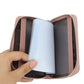 Genuine Leather RFID Blocking Card Holder Wallet with Zipper