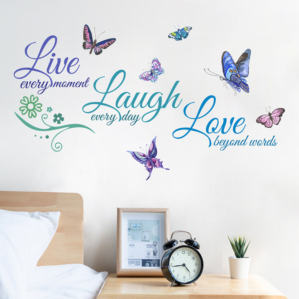 Colorful Live Love Laugh Wall Sticker Motivational Wall Decals