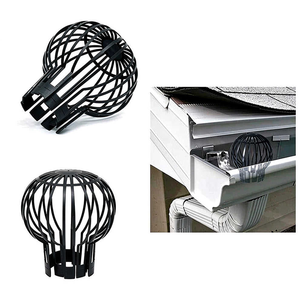 4 Pack Thick Round Mesh Gutter Downspout Guards for Leaves and Debris