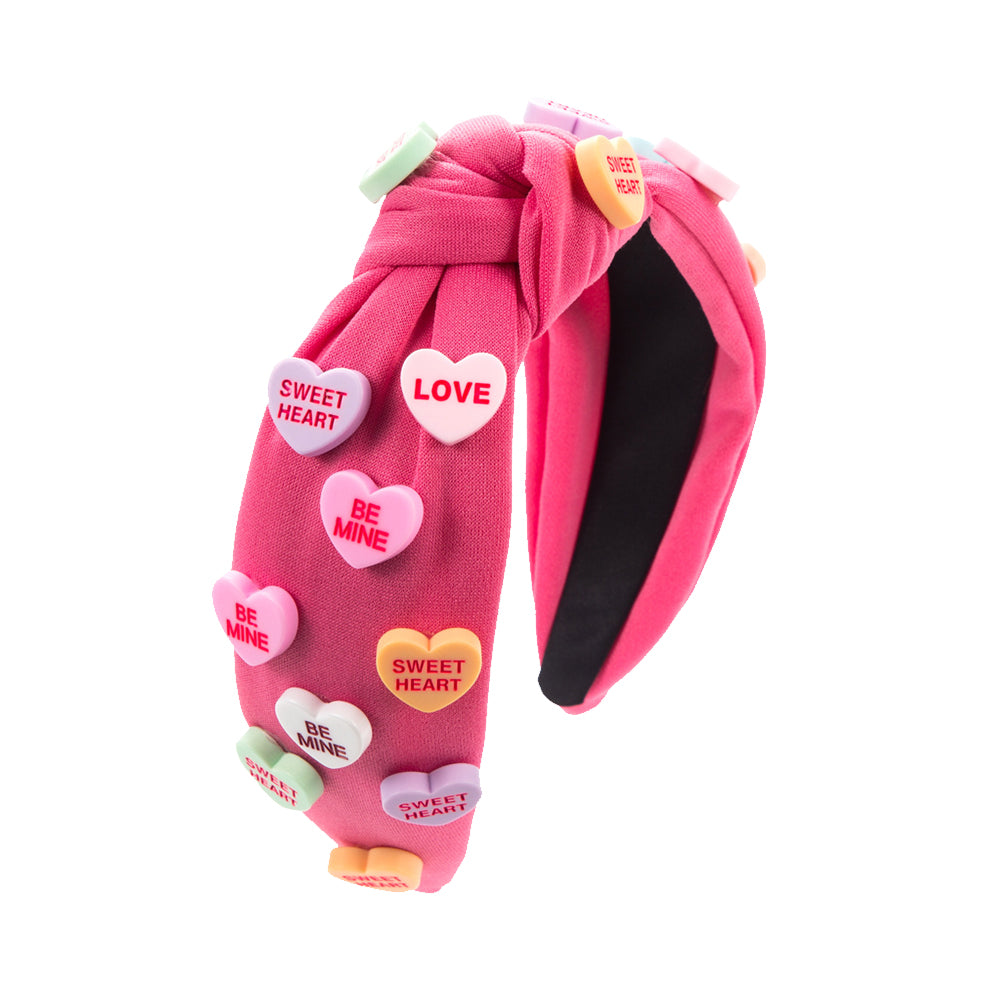 Love Heart Wide Knot Headbands for Women and Girls