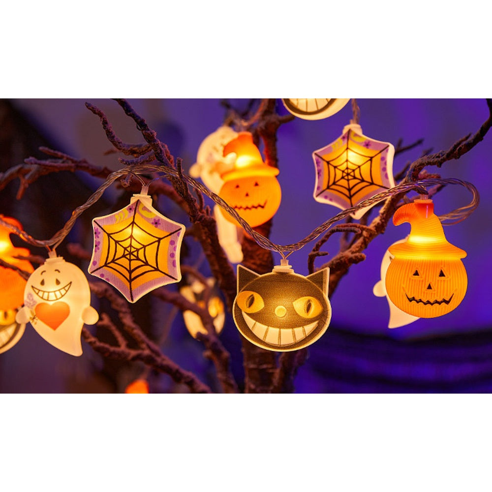 USB Halloween Ghost LED String Lights 4 Point 5m 30 Bulbs Decoration