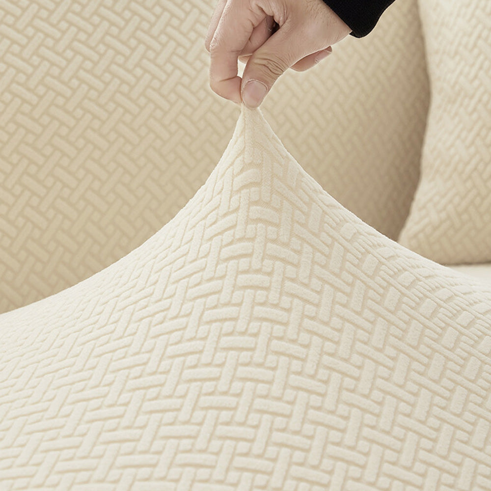 Elastic Full-Cover T-Shaped Jacquard Universal Sofa Slipcover for 1-4 Seater